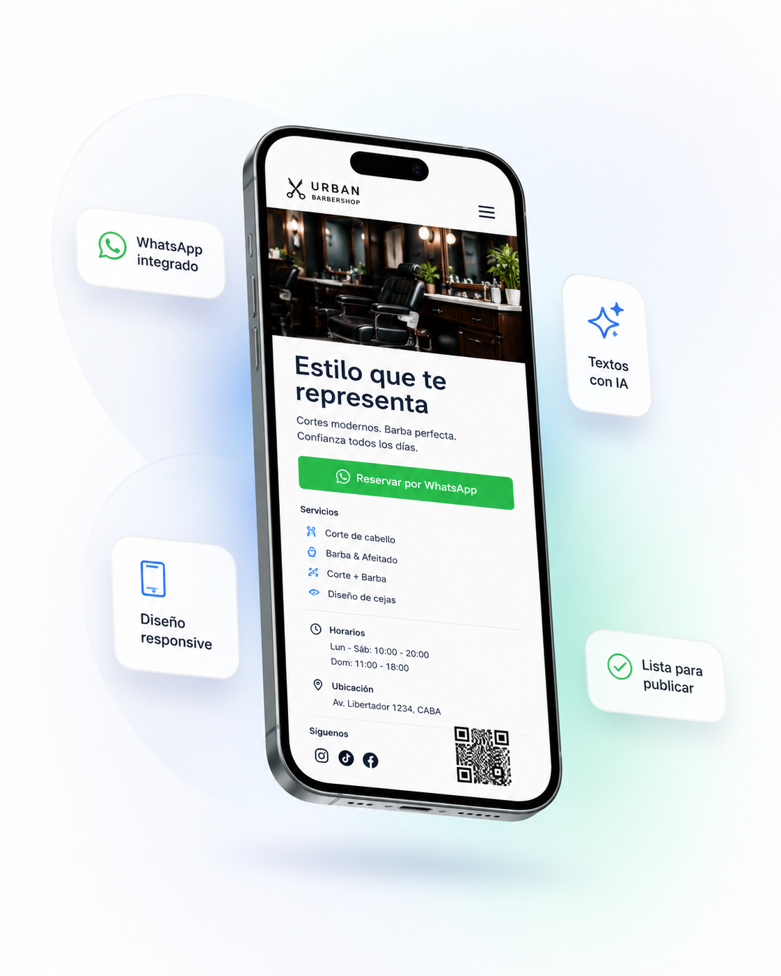 Ejemplo de Landing Page en Móvil